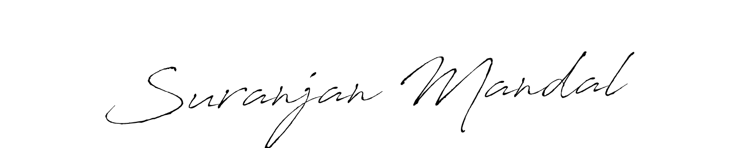 Make a beautiful signature design for name Suranjan Mandal. With this signature (Antro_Vectra) style, you can create a handwritten signature for free. Suranjan Mandal signature style 6 images and pictures png