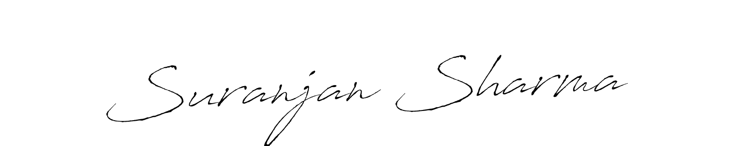 How to make Suranjan Sharma name signature. Use Antro_Vectra style for creating short signs online. This is the latest handwritten sign. Suranjan Sharma signature style 6 images and pictures png