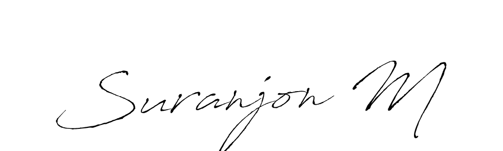 Also we have Suranjon M name is the best signature style. Create professional handwritten signature collection using Antro_Vectra autograph style. Suranjon M signature style 6 images and pictures png