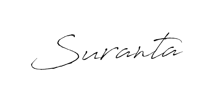 Use a signature maker to create a handwritten signature online. With this signature software, you can design (Antro_Vectra) your own signature for name Suranta. Suranta signature style 6 images and pictures png