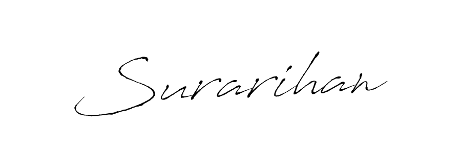 You should practise on your own different ways (Antro_Vectra) to write your name (Surarihan) in signature. don't let someone else do it for you. Surarihan signature style 6 images and pictures png