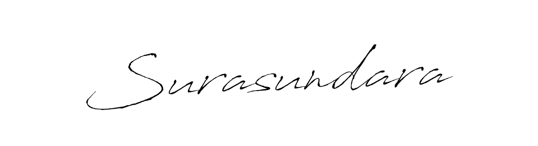 Surasundara stylish signature style. Best Handwritten Sign (Antro_Vectra) for my name. Handwritten Signature Collection Ideas for my name Surasundara. Surasundara signature style 6 images and pictures png
