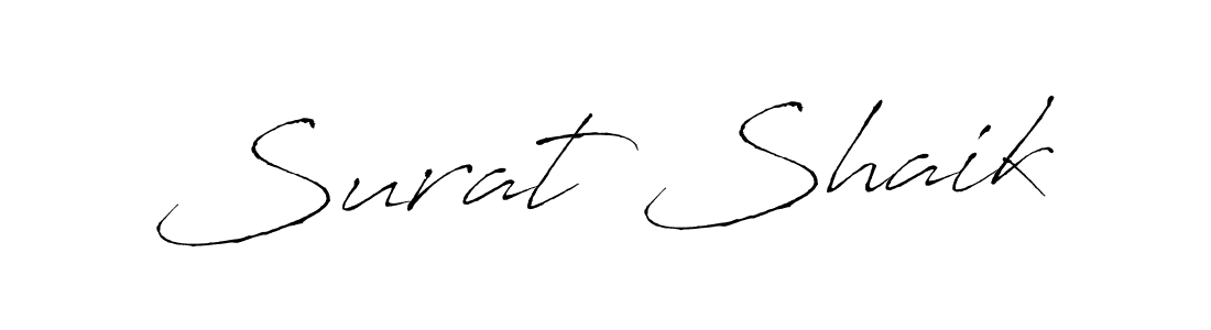 How to make Surat Shaik name signature. Use Antro_Vectra style for creating short signs online. This is the latest handwritten sign. Surat Shaik signature style 6 images and pictures png