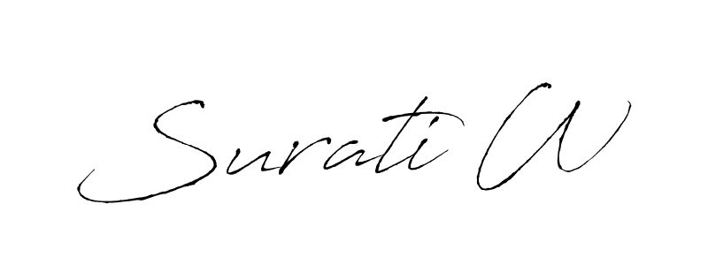 How to Draw Surati W signature style? Antro_Vectra is a latest design signature styles for name Surati W. Surati W signature style 6 images and pictures png