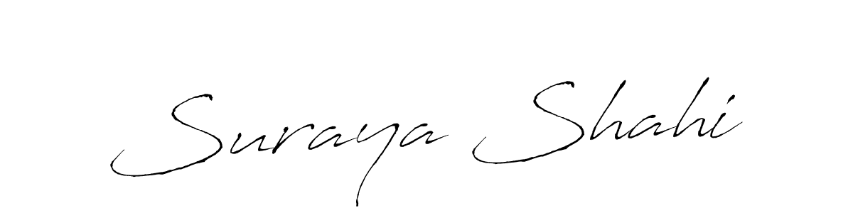 How to make Suraya Shahi name signature. Use Antro_Vectra style for creating short signs online. This is the latest handwritten sign. Suraya Shahi signature style 6 images and pictures png