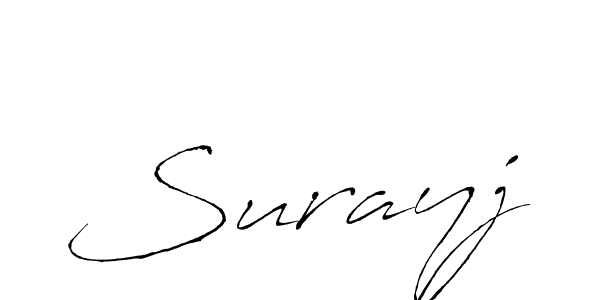 Design your own signature with our free online signature maker. With this signature software, you can create a handwritten (Antro_Vectra) signature for name Surayj. Surayj signature style 6 images and pictures png