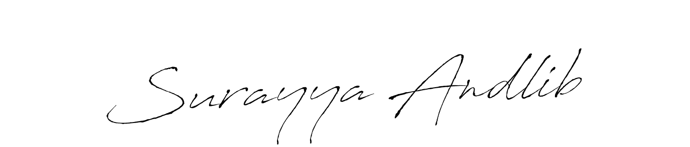 Similarly Antro_Vectra is the best handwritten signature design. Signature creator online .You can use it as an online autograph creator for name Surayya Andlib. Surayya Andlib signature style 6 images and pictures png