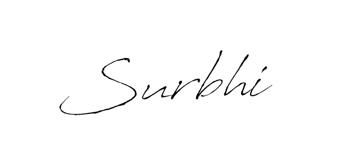 Create a beautiful signature design for name Surbhi . With this signature (Antro_Vectra) fonts, you can make a handwritten signature for free. Surbhi  signature style 6 images and pictures png