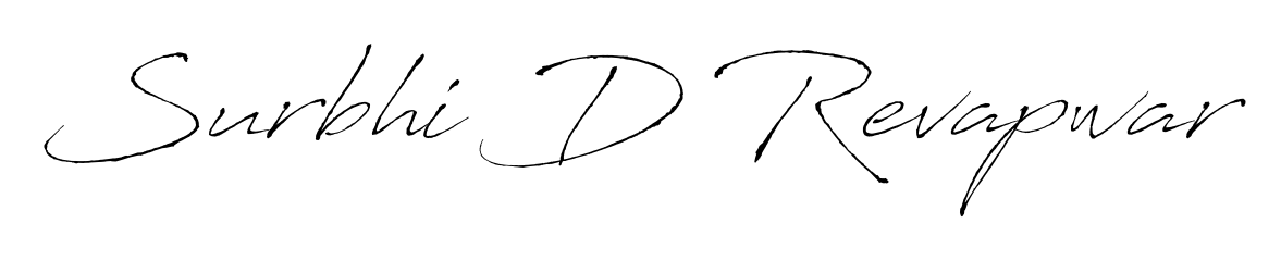 Get inspired by this graceful Antro_Vectra signature style for name Surbhi D Revapwar. Smooth loops and balanced proportions for everyday use. Surbhi D Revapwar signature style 6 images and pictures png