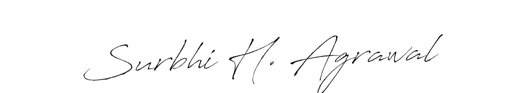 Make a beautiful signature design for name Surbhi H. Agrawal. Use this online signature maker to create a handwritten signature for free. Surbhi H. Agrawal signature style 6 images and pictures png