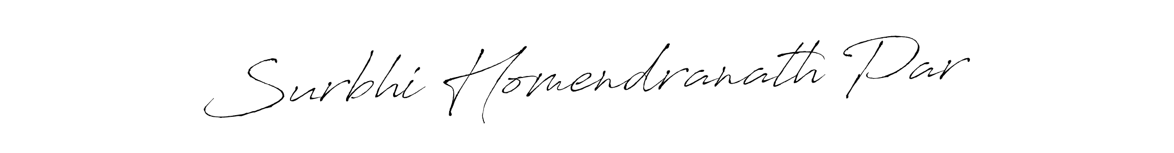 Make a beautiful signature design for name Surbhi Homendranath Par. With this signature (Antro_Vectra) style, you can create a handwritten signature for free. Surbhi Homendranath Par signature style 6 images and pictures png