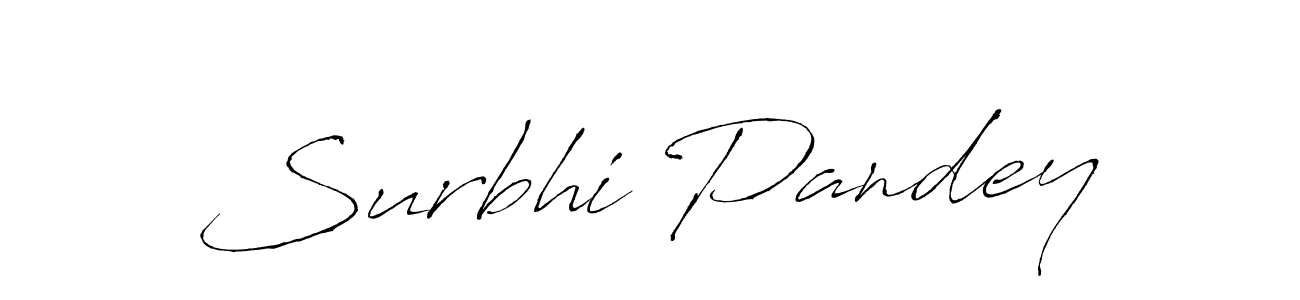 Create a beautiful signature design for name Surbhi Pandey. With this signature (Antro_Vectra) fonts, you can make a handwritten signature for free. Surbhi Pandey signature style 6 images and pictures png