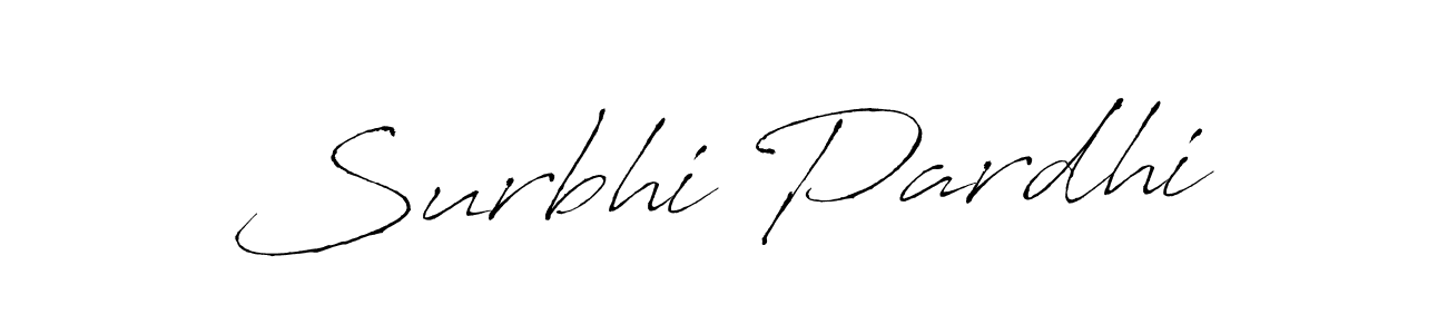 Design your own signature with our free online signature maker. With this signature software, you can create a handwritten (Antro_Vectra) signature for name Surbhi Pardhi. Surbhi Pardhi signature style 6 images and pictures png