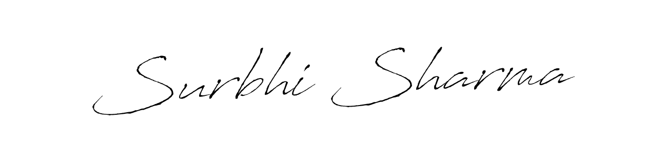 Make a beautiful signature design for name Surbhi Sharma. With this signature (Antro_Vectra) style, you can create a handwritten signature for free. Surbhi Sharma signature style 6 images and pictures png