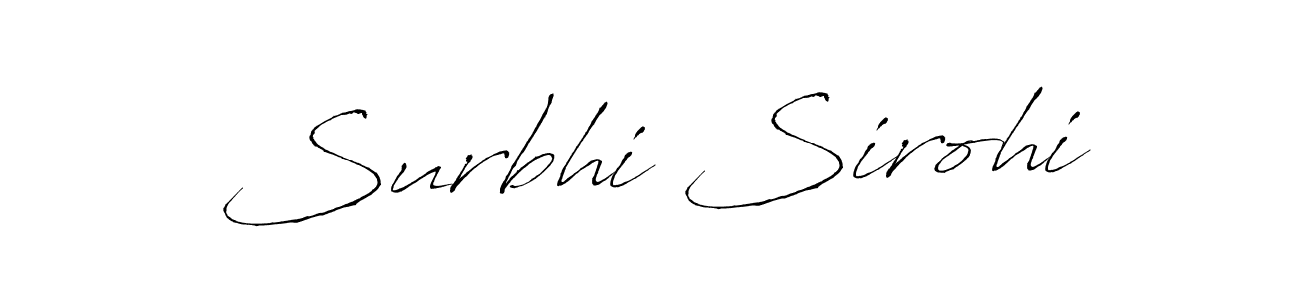 It looks lik you need a new signature style for name Surbhi Sirohi. Design unique handwritten (Antro_Vectra) signature with our free signature maker in just a few clicks. Surbhi Sirohi signature style 6 images and pictures png