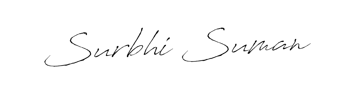 How to make Surbhi Suman signature? Antro_Vectra is a professional autograph style. Create handwritten signature for Surbhi Suman name. Surbhi Suman signature style 6 images and pictures png
