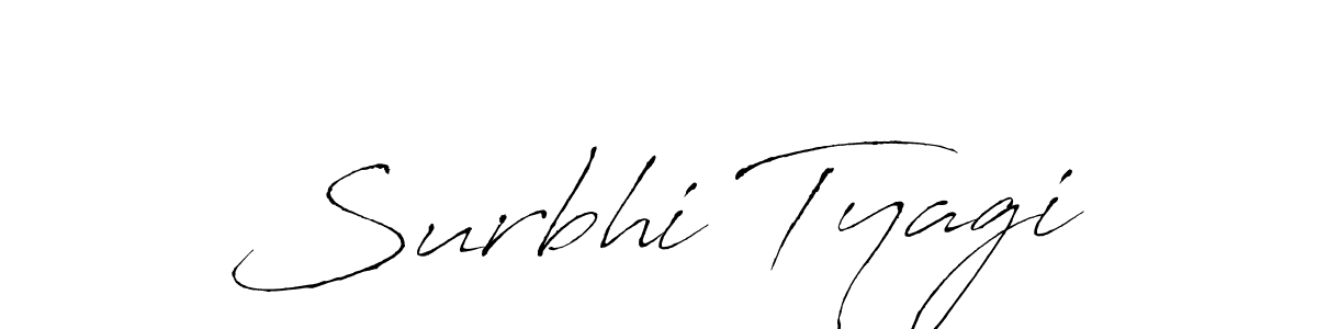 Make a beautiful signature design for name Surbhi Tyagi. With this signature (Antro_Vectra) style, you can create a handwritten signature for free. Surbhi Tyagi signature style 6 images and pictures png