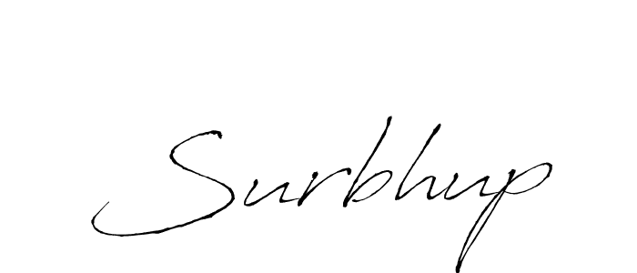 Make a beautiful signature design for name Surbhup. With this signature (Antro_Vectra) style, you can create a handwritten signature for free. Surbhup signature style 6 images and pictures png