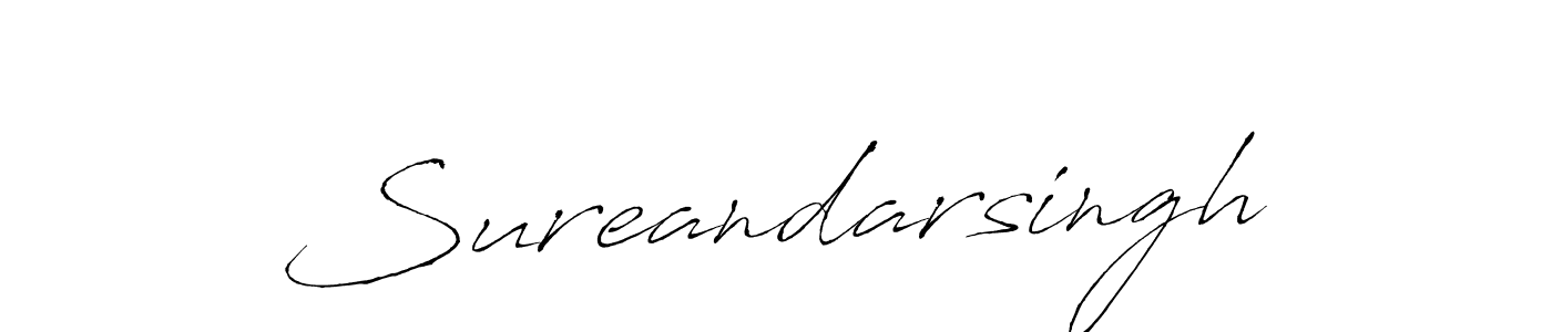 Design your own signature with our free online signature maker. With this signature software, you can create a handwritten (Antro_Vectra) signature for name Sureandarsingh. Sureandarsingh signature style 6 images and pictures png