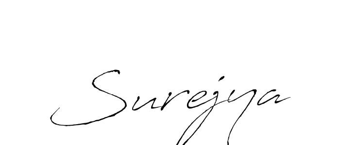 Create a beautiful signature design for name Surejya. With this signature (Antro_Vectra) fonts, you can make a handwritten signature for free. Surejya signature style 6 images and pictures png