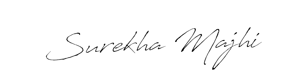 The best way (Antro_Vectra) to make a short signature is to pick only two or three words in your name. The name Surekha Majhi include a total of six letters. For converting this name. Surekha Majhi signature style 6 images and pictures png