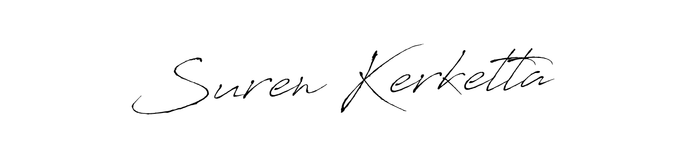 You should practise on your own different ways (Antro_Vectra) to write your name (Suren Kerketta) in signature. don't let someone else do it for you. Suren Kerketta signature style 6 images and pictures png