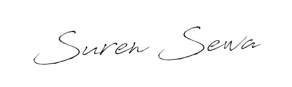 Make a beautiful signature design for name Suren Sewa. With this signature (Antro_Vectra) style, you can create a handwritten signature for free. Suren Sewa signature style 6 images and pictures png