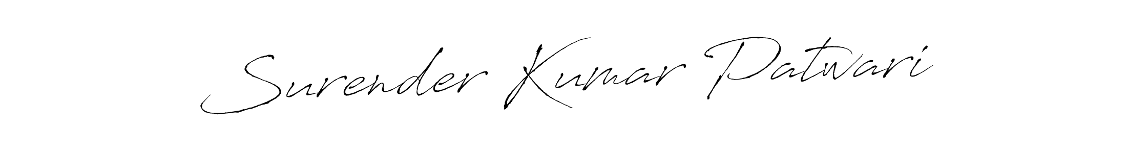 Antro_Vectra is a professional signature style that is perfect for those who want to add a touch of class to their signature. It is also a great choice for those who want to make their signature more unique. Get Surender Kumar Patwari name to fancy signature for free. Surender Kumar Patwari signature style 6 images and pictures png