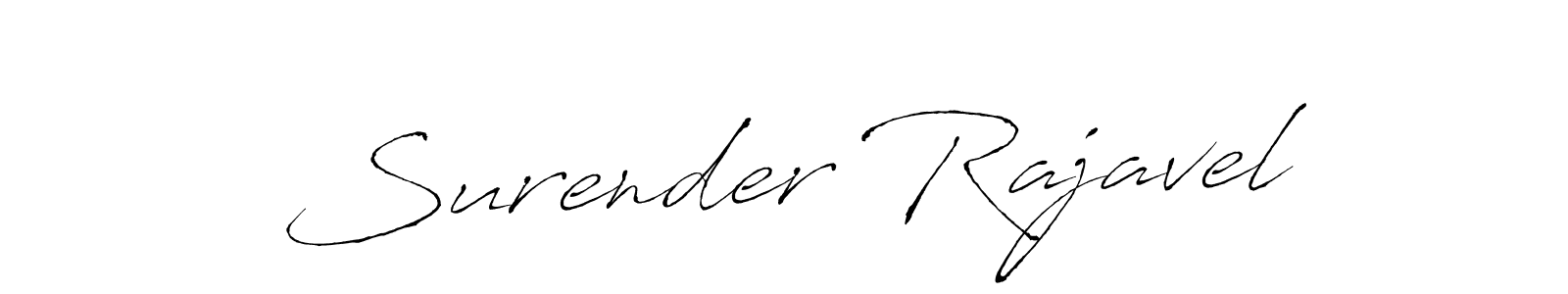 Use a signature maker to create a handwritten signature online. With this signature software, you can design (Antro_Vectra) your own signature for name Surender Rajavel. Surender Rajavel signature style 6 images and pictures png