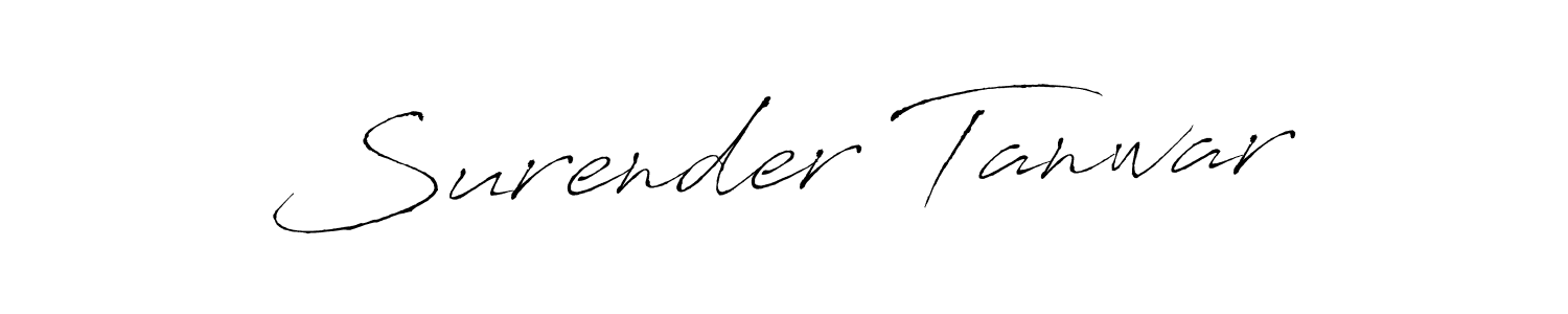 Create a beautiful signature design for name Surender Tanwar. With this signature (Antro_Vectra) fonts, you can make a handwritten signature for free. Surender Tanwar signature style 6 images and pictures png