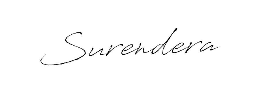 Antro_Vectra is a professional signature style that is perfect for those who want to add a touch of class to their signature. It is also a great choice for those who want to make their signature more unique. Get Surendera name to fancy signature for free. Surendera signature style 6 images and pictures png