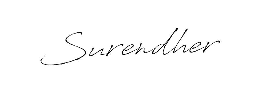 Also You can easily find your signature by using the search form. We will create Surendher name handwritten signature images for you free of cost using Antro_Vectra sign style. Surendher signature style 6 images and pictures png