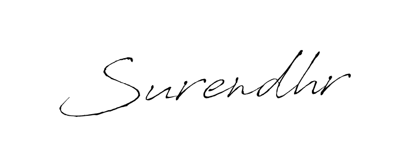 Use a signature maker to create a handwritten signature online. With this signature software, you can design (Antro_Vectra) your own signature for name Surendhr. Surendhr signature style 6 images and pictures png