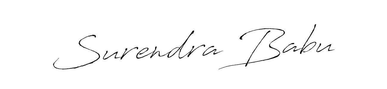 How to make Surendra Babu name signature. Use Antro_Vectra style for creating short signs online. This is the latest handwritten sign. Surendra Babu signature style 6 images and pictures png