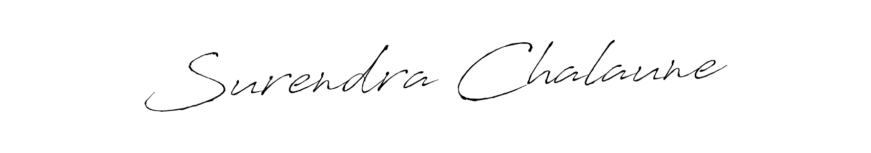 How to make Surendra Chalaune name signature. Use Antro_Vectra style for creating short signs online. This is the latest handwritten sign. Surendra Chalaune signature style 6 images and pictures png