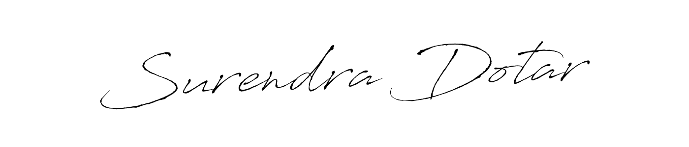 Antro_Vectra is a professional signature style that is perfect for those who want to add a touch of class to their signature. It is also a great choice for those who want to make their signature more unique. Get Surendra Dotar name to fancy signature for free. Surendra Dotar signature style 6 images and pictures png