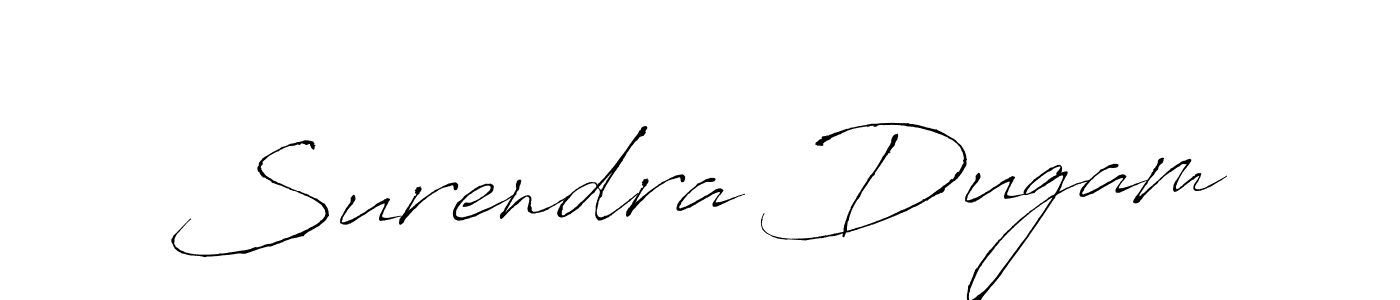 Surendra Dugam stylish signature style. Best Handwritten Sign (Antro_Vectra) for my name. Handwritten Signature Collection Ideas for my name Surendra Dugam. Surendra Dugam signature style 6 images and pictures png