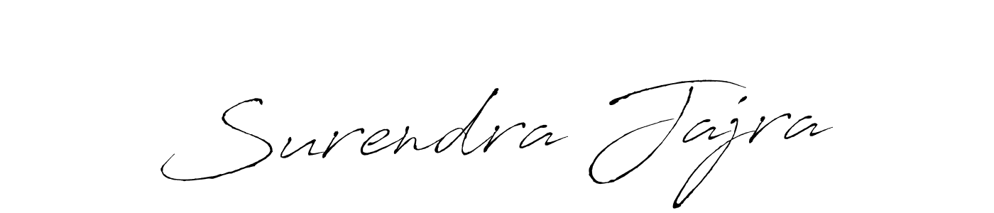 Antro_Vectra is a professional signature style that is perfect for those who want to add a touch of class to their signature. It is also a great choice for those who want to make their signature more unique. Get Surendra Jajra name to fancy signature for free. Surendra Jajra signature style 6 images and pictures png