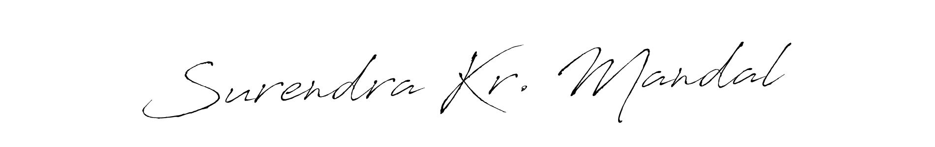 Make a beautiful signature design for name Surendra Kr. Mandal. With this signature (Antro_Vectra) style, you can create a handwritten signature for free. Surendra Kr. Mandal signature style 6 images and pictures png