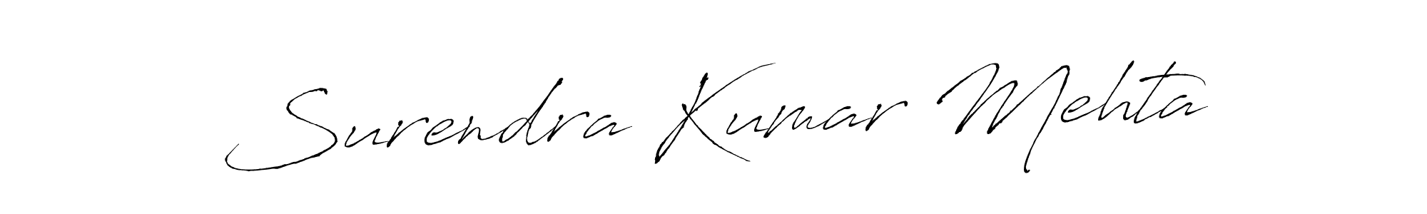 Antro_Vectra is a professional signature style that is perfect for those who want to add a touch of class to their signature. It is also a great choice for those who want to make their signature more unique. Get Surendra Kumar Mehta name to fancy signature for free. Surendra Kumar Mehta signature style 6 images and pictures png