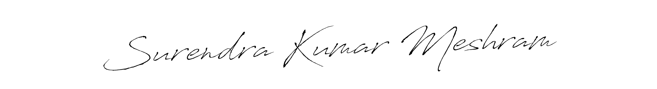 Antro_Vectra is a professional signature style that is perfect for those who want to add a touch of class to their signature. It is also a great choice for those who want to make their signature more unique. Get Surendra Kumar Meshram name to fancy signature for free. Surendra Kumar Meshram signature style 6 images and pictures png