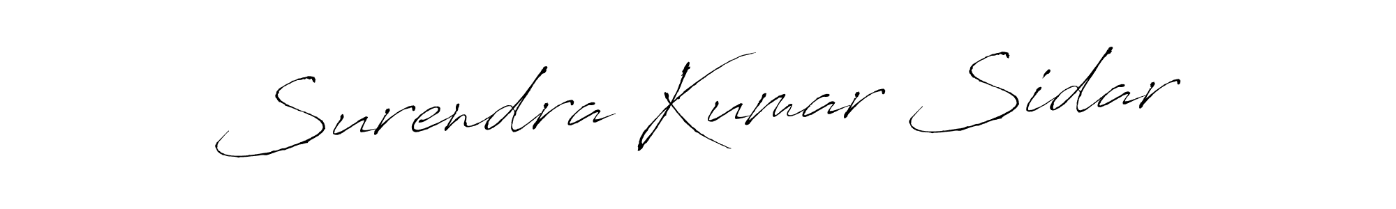 Design your own signature with our free online signature maker. With this signature software, you can create a handwritten (Antro_Vectra) signature for name Surendra Kumar Sidar. Surendra Kumar Sidar signature style 6 images and pictures png