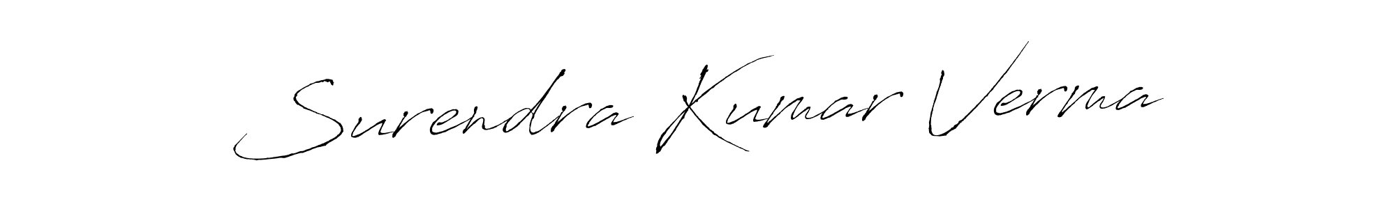 Antro_Vectra is a professional signature style that is perfect for those who want to add a touch of class to their signature. It is also a great choice for those who want to make their signature more unique. Get Surendra Kumar Verma name to fancy signature for free. Surendra Kumar Verma signature style 6 images and pictures png