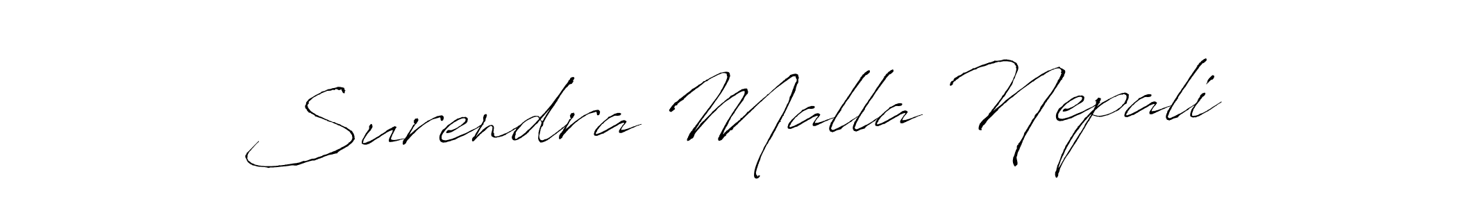 Create a beautiful signature design for name Surendra Malla Nepali. With this signature (Antro_Vectra) fonts, you can make a handwritten signature for free. Surendra Malla Nepali signature style 6 images and pictures png