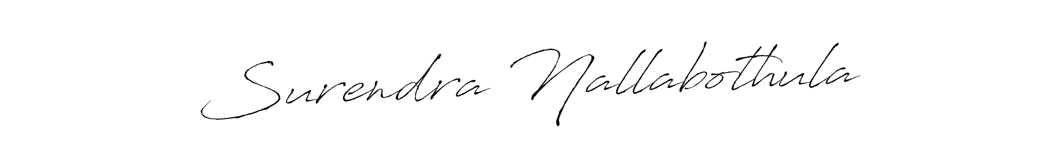 Create a beautiful signature design for name Surendra Nallabothula. With this signature (Antro_Vectra) fonts, you can make a handwritten signature for free. Surendra Nallabothula signature style 6 images and pictures png