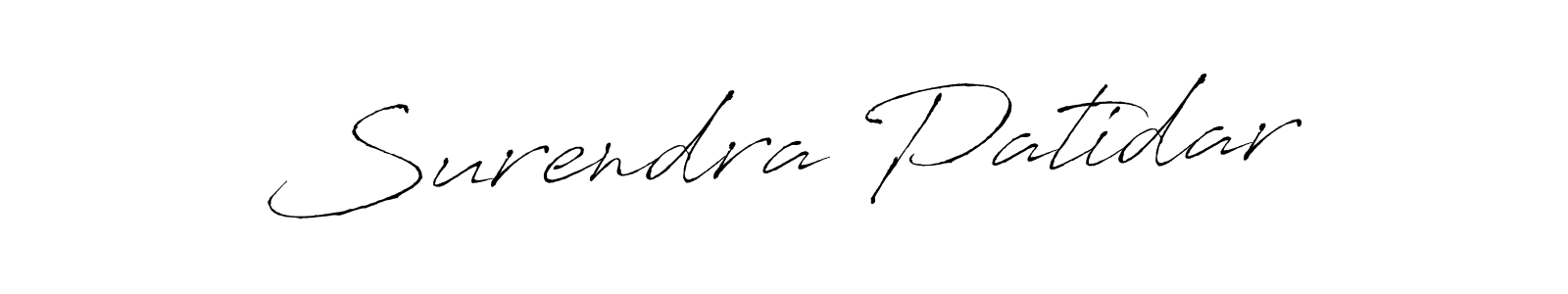 The best way (Antro_Vectra) to make a short signature is to pick only two or three words in your name. The name Surendra Patidar include a total of six letters. For converting this name. Surendra Patidar signature style 6 images and pictures png