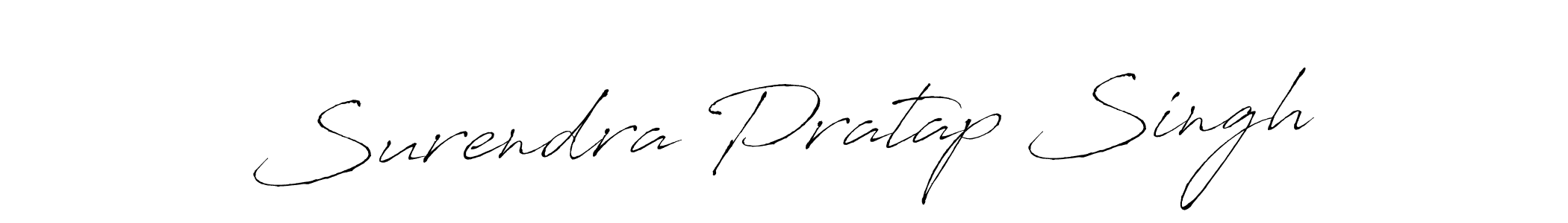 Use a signature maker to create a handwritten signature online. With this signature software, you can design (Antro_Vectra) your own signature for name Surendra Pratap Singh. Surendra Pratap Singh signature style 6 images and pictures png