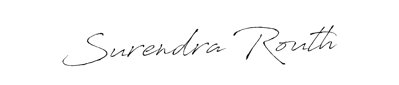 How to make Surendra Routh name signature. Use Antro_Vectra style for creating short signs online. This is the latest handwritten sign. Surendra Routh signature style 6 images and pictures png