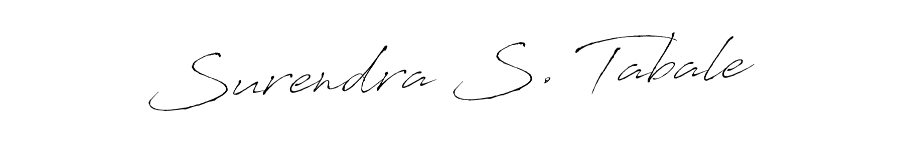 Design your own signature with our free online signature maker. With this signature software, you can create a handwritten (Antro_Vectra) signature for name Surendra S. Tabale. Surendra S. Tabale signature style 6 images and pictures png