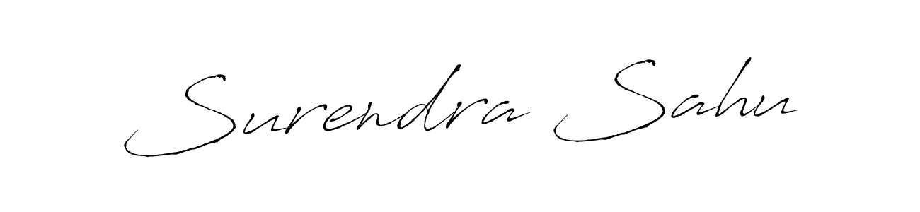 Surendra Sahu stylish signature style. Best Handwritten Sign (Antro_Vectra) for my name. Handwritten Signature Collection Ideas for my name Surendra Sahu. Surendra Sahu signature style 6 images and pictures png